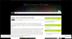 Desktop Screenshot of mattscommercethoughts.wordpress.com