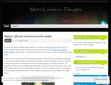 Tablet Screenshot of mattscommercethoughts.wordpress.com