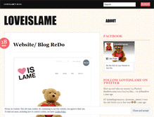 Tablet Screenshot of loveislame.wordpress.com