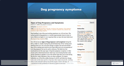 Desktop Screenshot of dogpregnancysymptoms.wordpress.com