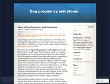 Tablet Screenshot of dogpregnancysymptoms.wordpress.com