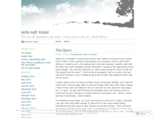 Tablet Screenshot of nolasaltwater.wordpress.com