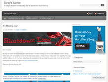 Tablet Screenshot of myfriendcorey.wordpress.com