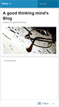 Mobile Screenshot of agoodthinkingmind.wordpress.com