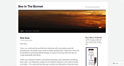 Desktop Screenshot of beeinthebonnet.wordpress.com