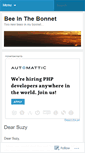 Mobile Screenshot of beeinthebonnet.wordpress.com
