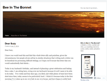 Tablet Screenshot of beeinthebonnet.wordpress.com