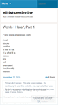 Mobile Screenshot of elitistsemicolon.wordpress.com