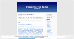 Desktop Screenshot of disgracingthebadge.wordpress.com