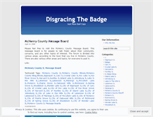 Tablet Screenshot of disgracingthebadge.wordpress.com