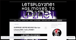 Desktop Screenshot of letsplay2ne1.wordpress.com