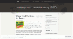 Desktop Screenshot of libraryteenhangout.wordpress.com