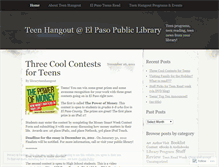 Tablet Screenshot of libraryteenhangout.wordpress.com