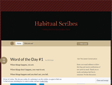 Tablet Screenshot of habitualscribes.wordpress.com