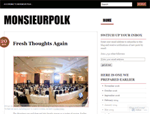 Tablet Screenshot of monsieurpolk.wordpress.com