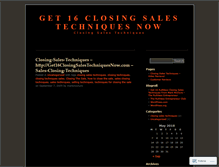 Tablet Screenshot of closingsalestechniques.wordpress.com