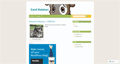 Desktop Screenshot of canilkalahari.wordpress.com