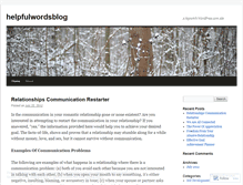 Tablet Screenshot of helpfulwordsblog.wordpress.com