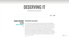 Desktop Screenshot of deservingit.wordpress.com