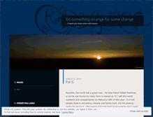 Tablet Screenshot of dosomethingstrangeforsomechange.wordpress.com