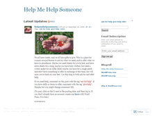 Tablet Screenshot of helpmehelpsomeone.wordpress.com