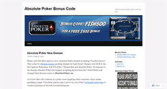 Desktop Screenshot of absolutepokerbonuscode.wordpress.com