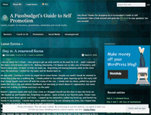 Tablet Screenshot of fussbudgetpromo.wordpress.com