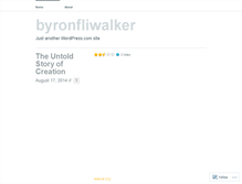 Tablet Screenshot of byronfliwalker.wordpress.com