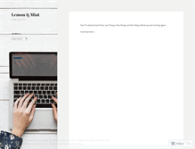 Tablet Screenshot of lemonandmint.wordpress.com
