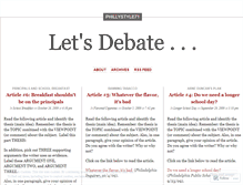 Tablet Screenshot of letsdebate808.wordpress.com