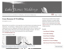 Tablet Screenshot of lakeoconeewedding.wordpress.com