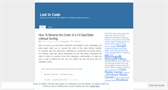Desktop Screenshot of lostincode.wordpress.com