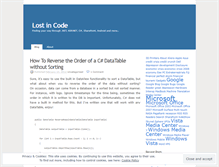 Tablet Screenshot of lostincode.wordpress.com