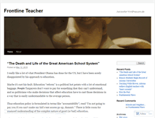 Tablet Screenshot of frontlineteacher.wordpress.com