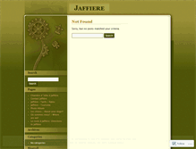 Tablet Screenshot of jaffiere.wordpress.com