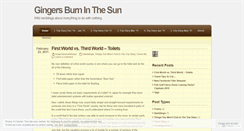 Desktop Screenshot of gingersburninthesun.wordpress.com