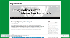 Desktop Screenshot of linguodiversitat.wordpress.com