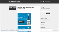 Desktop Screenshot of marchandarchive.wordpress.com