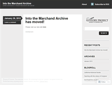 Tablet Screenshot of marchandarchive.wordpress.com