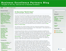 Tablet Screenshot of businessexcellencepartners.wordpress.com