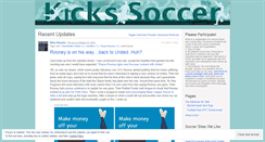 Desktop Screenshot of kickssoccer.wordpress.com