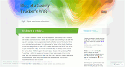 Desktop Screenshot of blogofalonelytruckerswife.wordpress.com