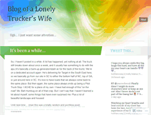 Tablet Screenshot of blogofalonelytruckerswife.wordpress.com