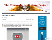 Tablet Screenshot of concordiaapicultureproject.wordpress.com