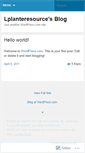 Mobile Screenshot of lplanteresource.wordpress.com
