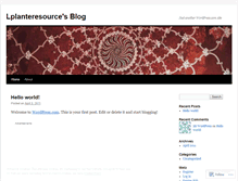 Tablet Screenshot of lplanteresource.wordpress.com
