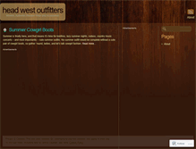 Tablet Screenshot of headwestoutfitters.wordpress.com