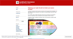 Desktop Screenshot of landmarkinsurance.wordpress.com