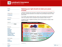 Tablet Screenshot of landmarkinsurance.wordpress.com