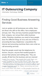 Mobile Screenshot of itoutsourcinghelp.wordpress.com